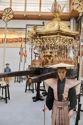Japan's largest portable shrine, 2½ tons, carried by 40 men