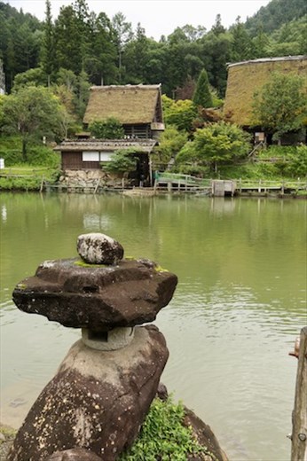 Lantern and Water wheel, Hida Folk Village