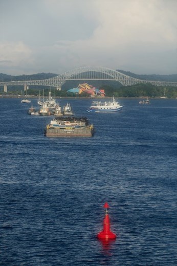 Ships without priority can wait up to 3-weeks for passage