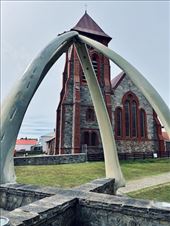 Christ Church and Whale jawbones, Stanley: by vagabonds3, Views[186]
