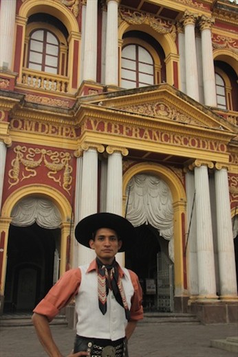 Gaucho and San Francisco Church, Salta