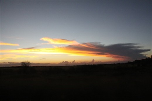 Sunset over the pampas