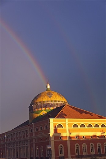 Theater and rainbow, Manaus