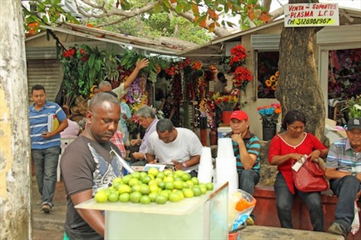 Flower market, Cartagena