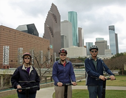 Greg, Laura & Connie, Segway tour of Houston
