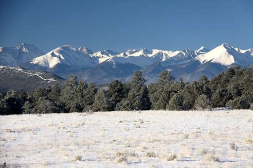 Spring snow, Westcliff, Colorado