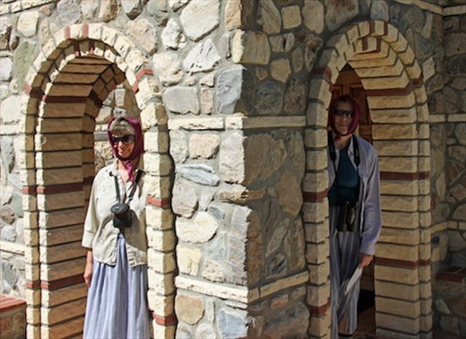 Connie and Norrine, St. Anthony Greek Orhodox church, Arizona