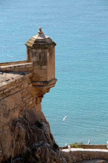 Tower of Castillo de Santa Barbara, Alicante, Spain