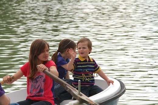 Rowing on Retiro Park, Madrid