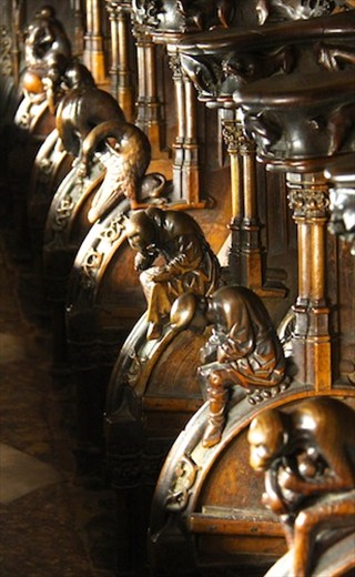 Choir carvings in the Cathedral