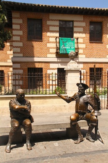 Sancho Panza and Don Quixote at Cervantes birthplace, Alcala de Henares 