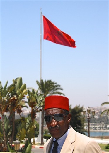Fez and flag, Rabat