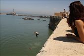 Jumping off the ramparts, Portuguese Mazagan WHS, El Jadida: by vagabondstoo, Views[544]
