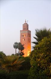 La Koutoubia, our navigational landmark in the medina, Marrakech: by vagabondstoo, Views[303]