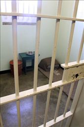 Mandela's cell, home for 18 years, Robben Island WHS: by vagabondstoo, Views[430]