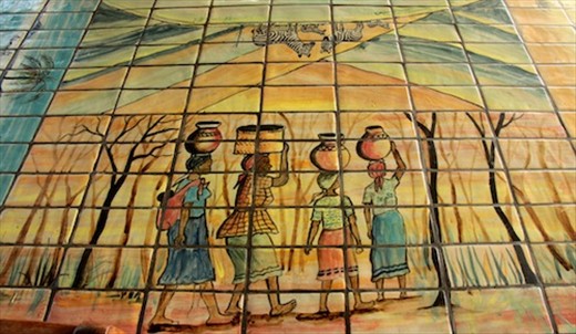 Table tiles from Nkotakota Pottery Lodge