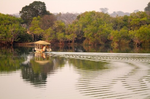 River crossing, Mukambi Lodge