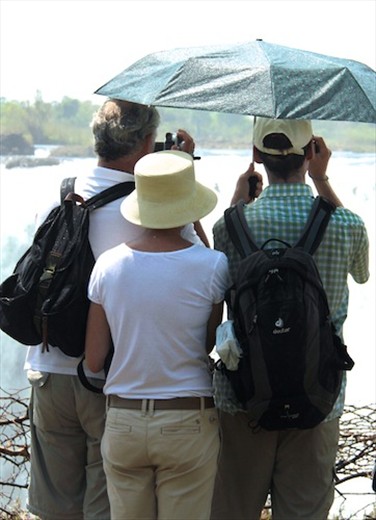 Patrick and Corrine in the mist