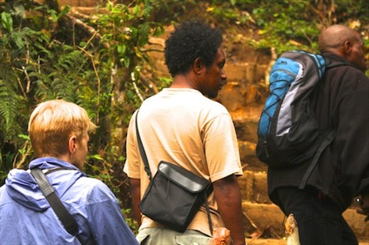 Following Julian into the bush