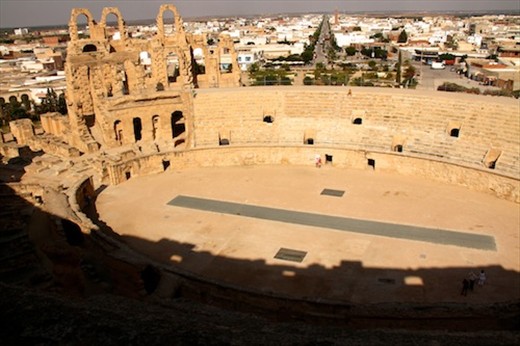View from the cheap seats, El Jem