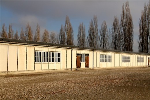 Only two barracks remain, Dachau Concentration Camp