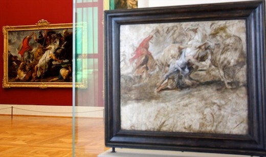 Reubens sketch and the finished product, Alte Pinakothek, Munich
