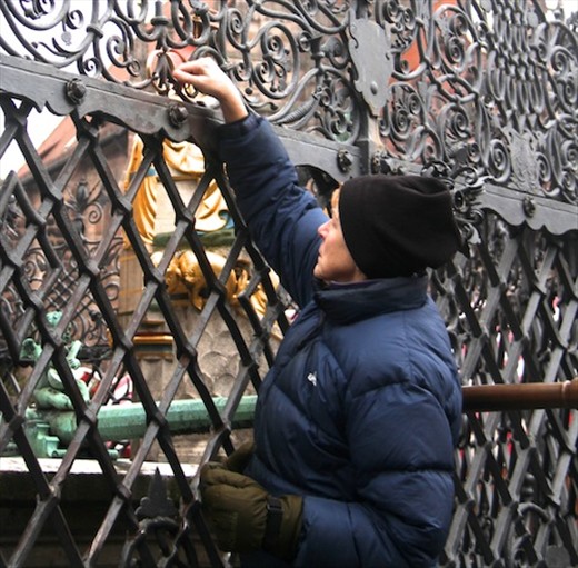 Spin three times for good luck, Christmas Market, Nuremburg