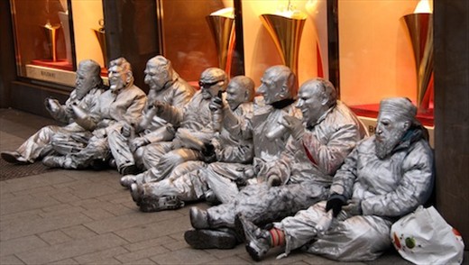 Street mimes, Cologne