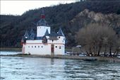 Korb Castle, a mid-river toll booth: by vagabondstoo, Views[2044]