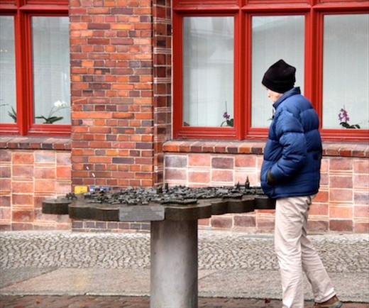 Connie examines model of Stralsund