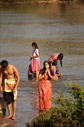 Morning ablutions, Hampi: by vagabondstoo, Views[688]