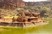Temple on the lake, Badami: by vagabondstoo, Views[222]