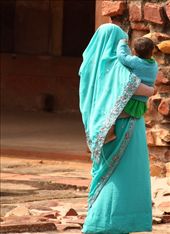 Lady in Blue, Fatehpur Sikri: by vagabondstoo, Views[591]
