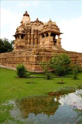 Chitragupta Temple reflection, Khajuraho: by vagabondstoo, Views[169]