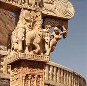 Carvings on Gate, Sanchi: by vagabondstoo, Views[429]