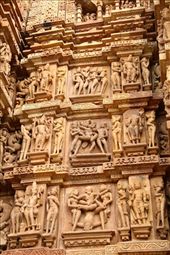 Temple erotica, Lakshmana Temple, Khajuraho: by vagabondstoo, Views[230]