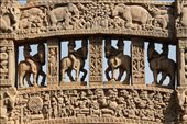 Gate carving, Sanchi: by vagabondstoo, Views[497]