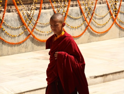 Kid Monk, Mahabodhi Temple, Bodhgaya