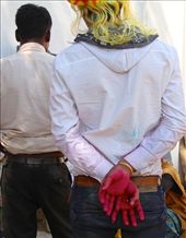 Caught red-handed,Holi festival at  Bodhgaya : by vagabondstoo, Views[640]