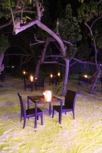 Al fresco dining, Arena Beach Hotel, Maafushi, Maldives