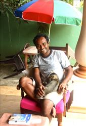 Hassan and one of the cats, Negombo: by vagabondstoo, Views[2361]