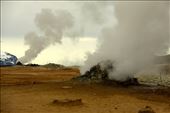 Steam vents, Namafjall Geothermal Area: by vagabondstoo, Views[453]