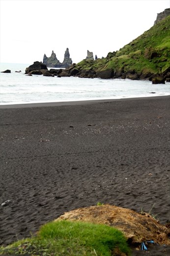 Black sand and rock formations, Vik