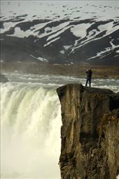 Candidate for the Darwin Awards, Godafoss Falls: by vagabondstoo, Views[439]