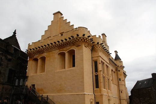 Golden colored Great Hall, Stirling Castle