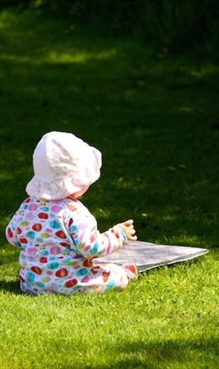Young sun worshiper, Loch Leven