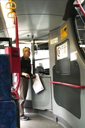 Connie charms the bus driver, Belfast: by vagabondstoo, Views[381]