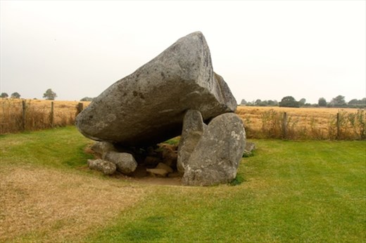 Brownshill Dolmen on a rainy morning