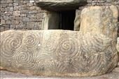 Entrance stone, Carved kerbstones, Bru na Boinne, Newgrange: by vagabondstoo, Views[235]