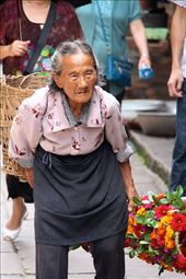 Old lady, Ancient Qing Village, Huanglongxi : by vagabondstoo, Views[509]